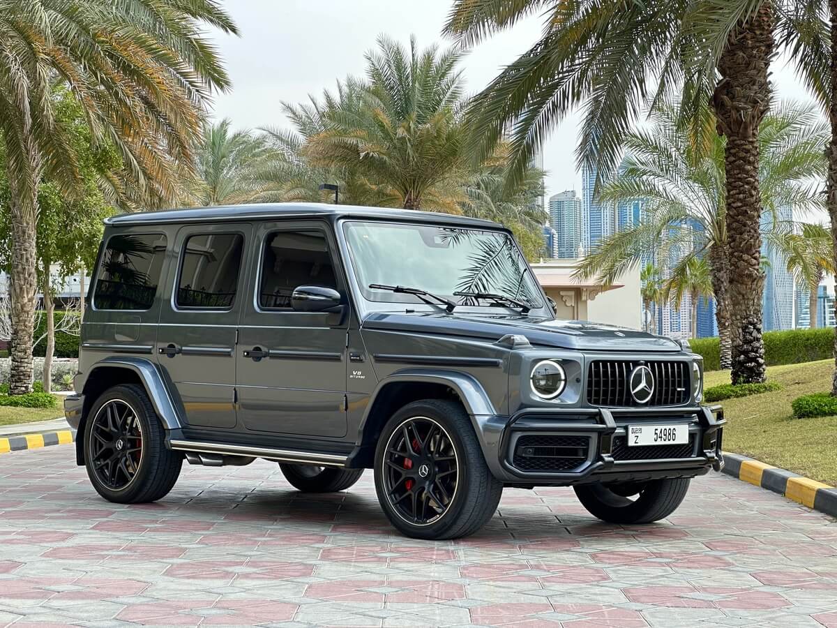 Side profile of Mercedes-Benz G63 AMG – rent a luxury SUV in Dubai